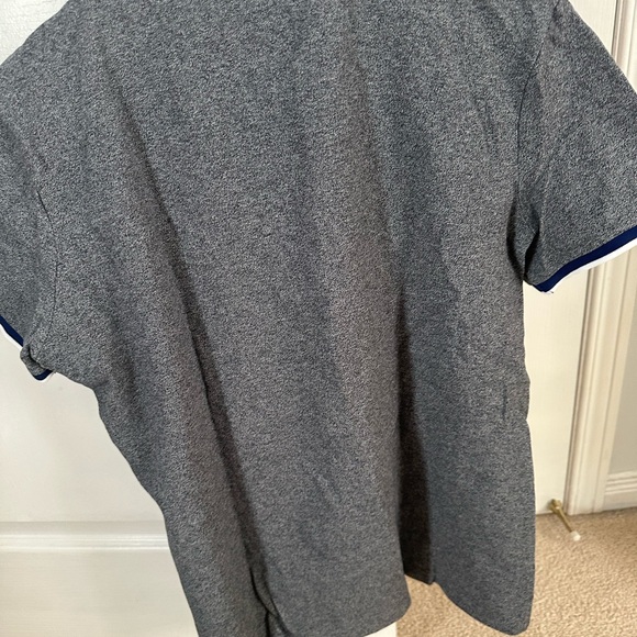 Lacoste Men's Polo Shirt - Dark Gray with Blue Accents - Picture 4 of 4